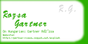rozsa gartner business card